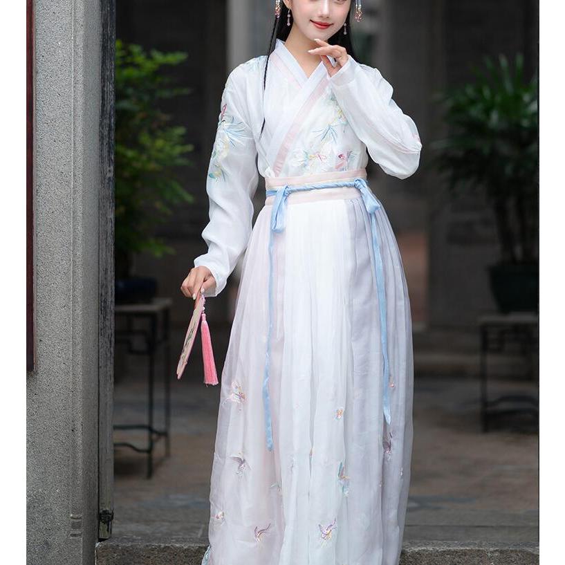 漢服 中華古代服 中華服 チャイナ服 中華風 チャイナ風 チュール 蝶柄 刺繍 チャイナドレス イベント 仮装 コスチューム 全店2点送料無料 Sand4170 サンドリスオンライン 通販 Yahoo ショッピング