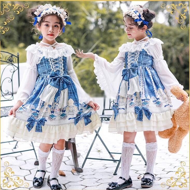 子供ロリータ服 子供ジャンパースカート ロリータワンピース プリンセスドレス お姫様 可愛いワンピ キッズコスチューム 発表会 4色 Sand4293 サンドリスオンライン 通販 Yahoo ショッピング