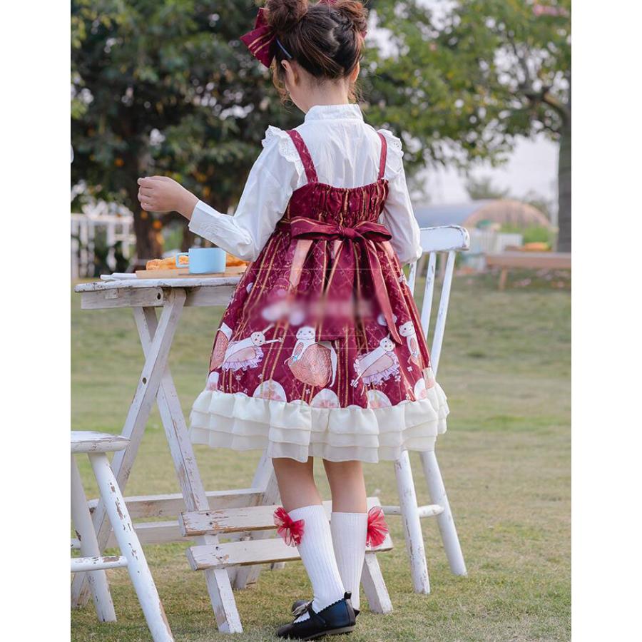 無料配達 ネコ柄ジャンパースカート 150 ワンピース Alrc Asia