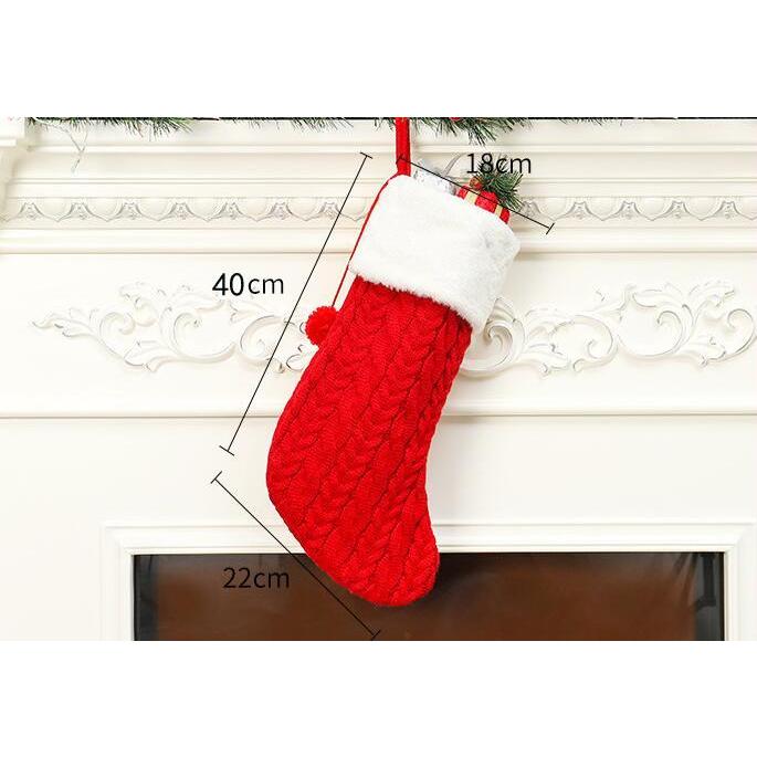 ニットソックス クリスマスソックス 大きめ クリスマスツリー飾り 可愛いインテリア 壁掛け 玄関飾り もこもこ クリスマスプレゼント入り 赤 白 緑 Sand4592 サンドリスオンライン 通販 Yahoo ショッピング