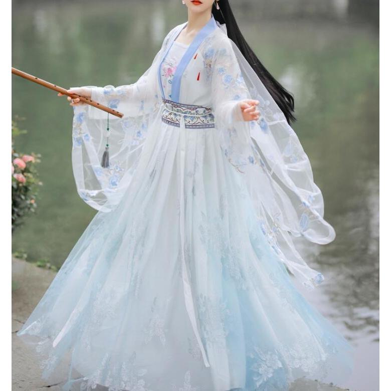 春夏レディース漢服 白 中華風コーディネート 中華服 チャイナ服 チャイナ風 中華古典美人 花刺繍 チャイナドレス 中華娘 仮装 コスチューム 全店2点送料無料 Sand4754 サンドリスオンライン 通販 Yahoo ショッピング