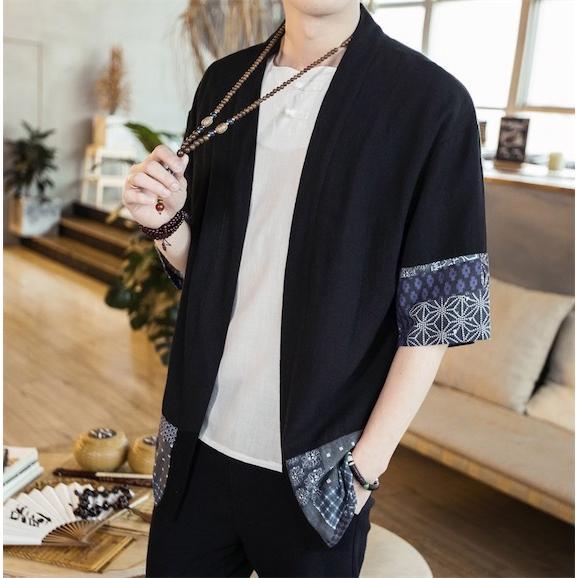 最も優遇の カーディガン メンズ 半袖 夏トップス アウター リネンブラウス カジュアル 綿混紡 冷房対策 民族風 ボタンなし 2色 春 秋 全店2点送料無料 Acabonding Com