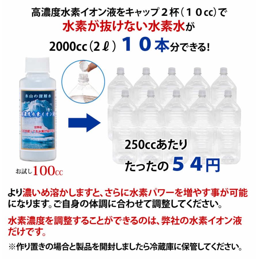 水素水 水素 高濃度水素水 濃縮タイプ 高濃度水素イオン液 300cc 3本セット購入で500ppm100ccを1本プレゼント |  | 08