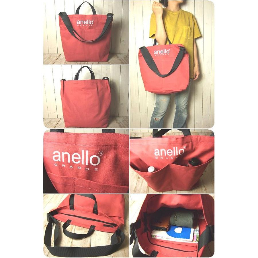 anello アネロ トートバッグ レディース コットンキャンバス 2WAY ロゴ ショルダーバッグ トート | anello | 10