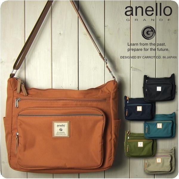 ショルダーバッグ レディース 軽い 斜め掛け anello アネロ メンズ ツイルポリエステル 10ポケット Ａ４ ショルダーバッグ 40代 50代 60代 | anello GRANDE