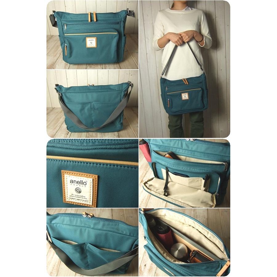 ショルダーバッグ レディース 軽い 斜め掛け anello アネロ メンズ ツイルポリエステル 10ポケット Ａ４ ショルダーバッグ 40代 50代 60代 | anello GRANDE | 09