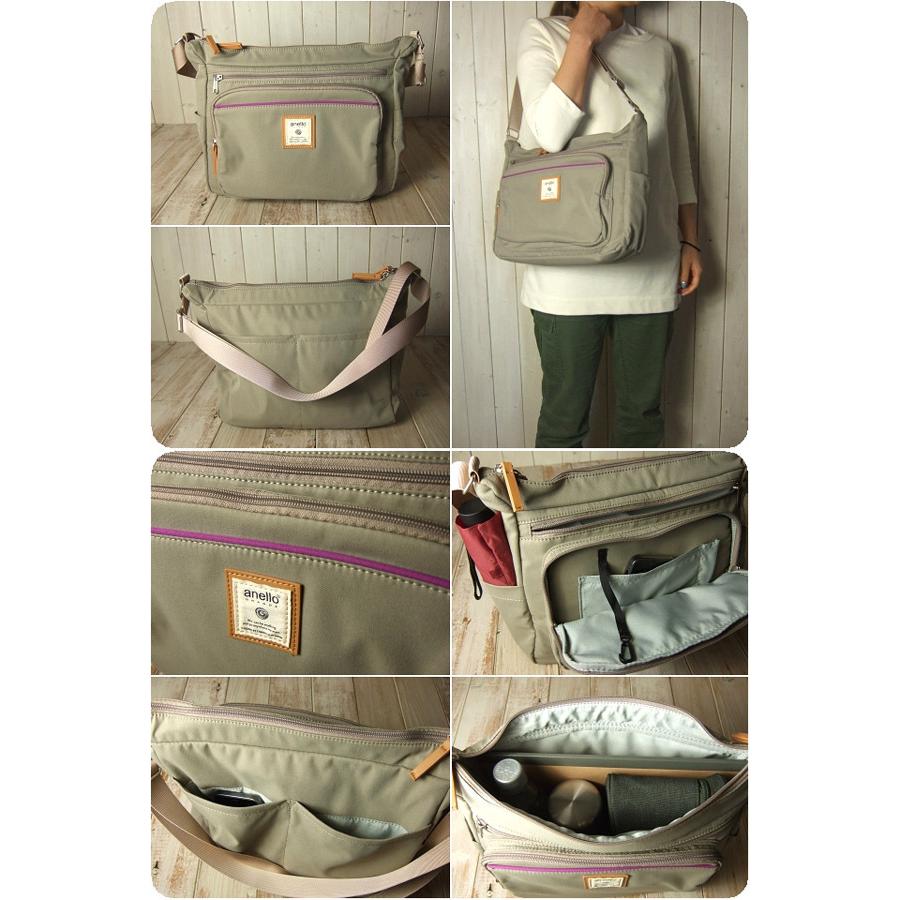 ショルダーバッグ レディース 軽い 斜め掛け anello アネロ メンズ ツイルポリエステル 10ポケット Ａ４ ショルダーバッグ 40代 50代 60代 | anello GRANDE | 11
