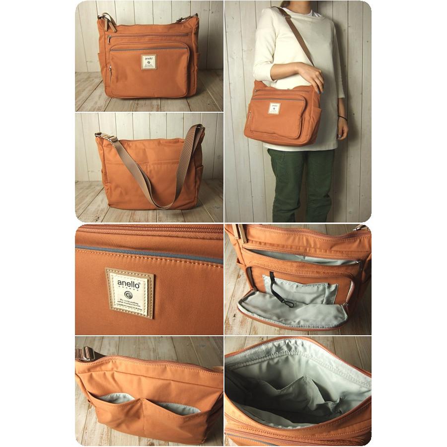 ショルダーバッグ レディース 軽い 斜め掛け anello アネロ メンズ ツイルポリエステル 10ポケット Ａ４ ショルダーバッグ 40代 50代 60代 | anello GRANDE | 12