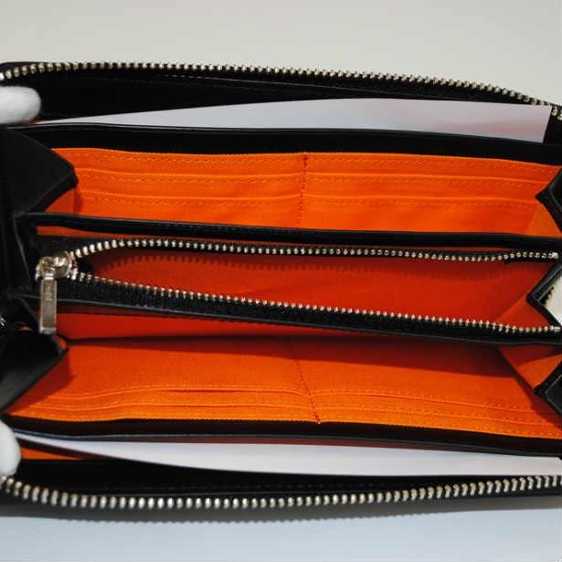 カステルバジャック 牛革 Ｌ字ジップ財布 縦型 人気デザイン オレンジ CASTELBAJAC カステルバジャック 長財布 メンズ レディース 型