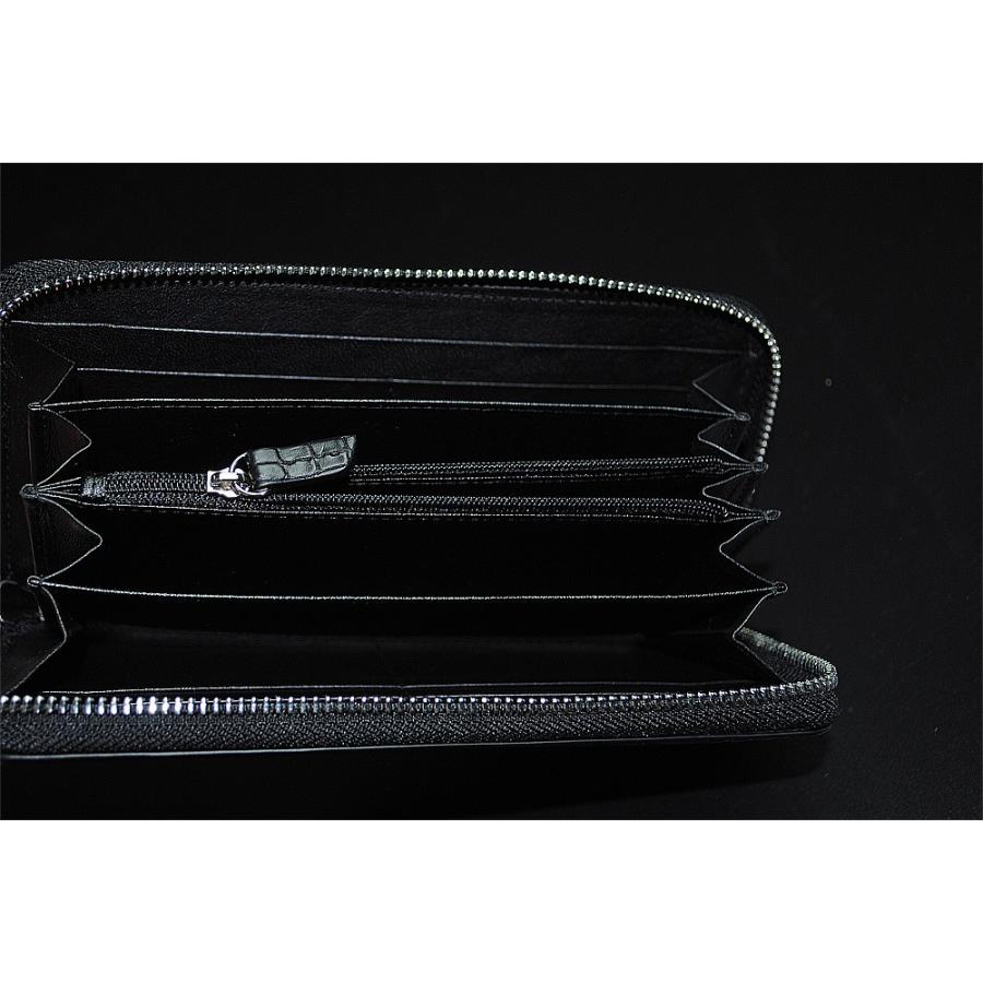 GENUINE CROCODILE マットクロコ ラウンドファスナー長財布 MR GENUINE CROCODILE マットクロコ ラウンドファスナー長財布 MR