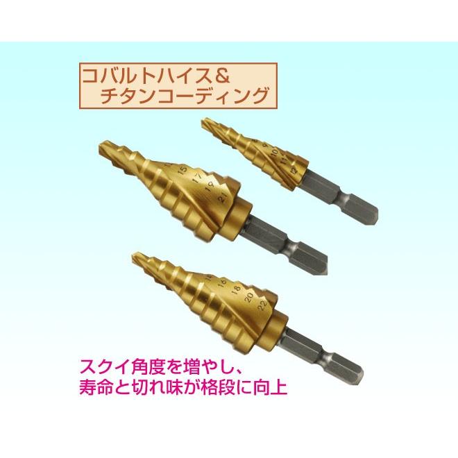 大見 TKS521EG スパイラル六角軸タケノコドリル (複数対応OK) Amazon.co.jp: 大見 スパイラルタケノコドリル 六角軸 9段 TKS521EG