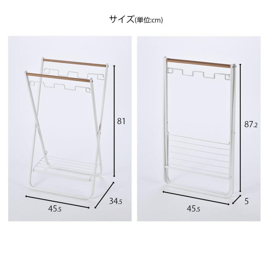 ごみ箱 ゴミ箱 分別 キッチン おしゃれ ダストボックス 45L可 45リットル可 レジ袋 折りたたみ 白 黒 ホワイト ブラック モノトーン X型 角型 コンパクト | ekans | 06