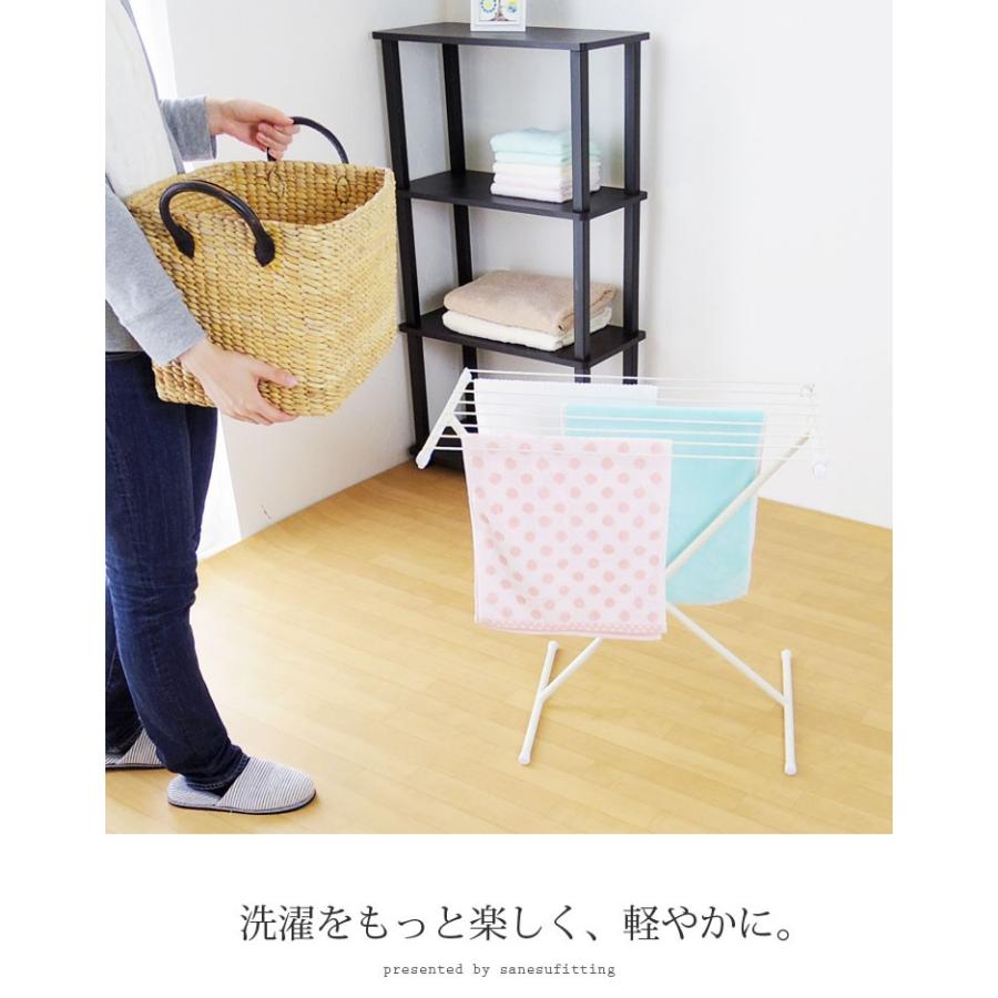 物干し タオルハンガー 室内物干し 物干しスタンド タオル掛け 洗濯物干し タオル干し スリム 折りたたみ バスタオル レギュラーサイズ ekans エカンズ OT-12W | ekans | 01