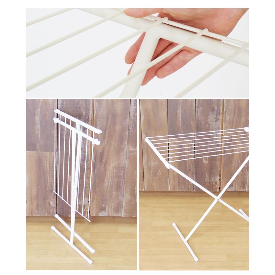 物干し タオルハンガー 室内物干し 物干しスタンド タオル掛け 洗濯物干し タオル干し スリム 折りたたみ バスタオル レギュラーサイズ ekans エカンズ OT-12W | ekans | 03