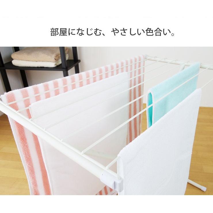物干し タオルハンガー 室内物干し 物干しスタンド タオル掛け 洗濯物干し タオル干し スリム 折りたたみ バスタオル レギュラーサイズ ekans エカンズ OT-12W | ekans | 04