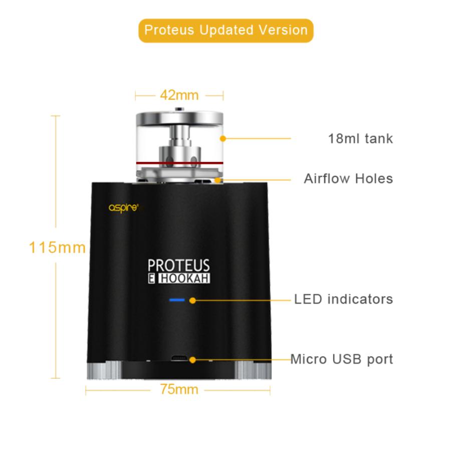 水タバコ 電子シーシャ 本体 フーカ Shisha Hookah Aspire Proteus Updated Version アスパイア プロテウス New Kit With Battery Aspireproteus サンエスライン Yahoo 店 通販 Yahoo ショッピング
