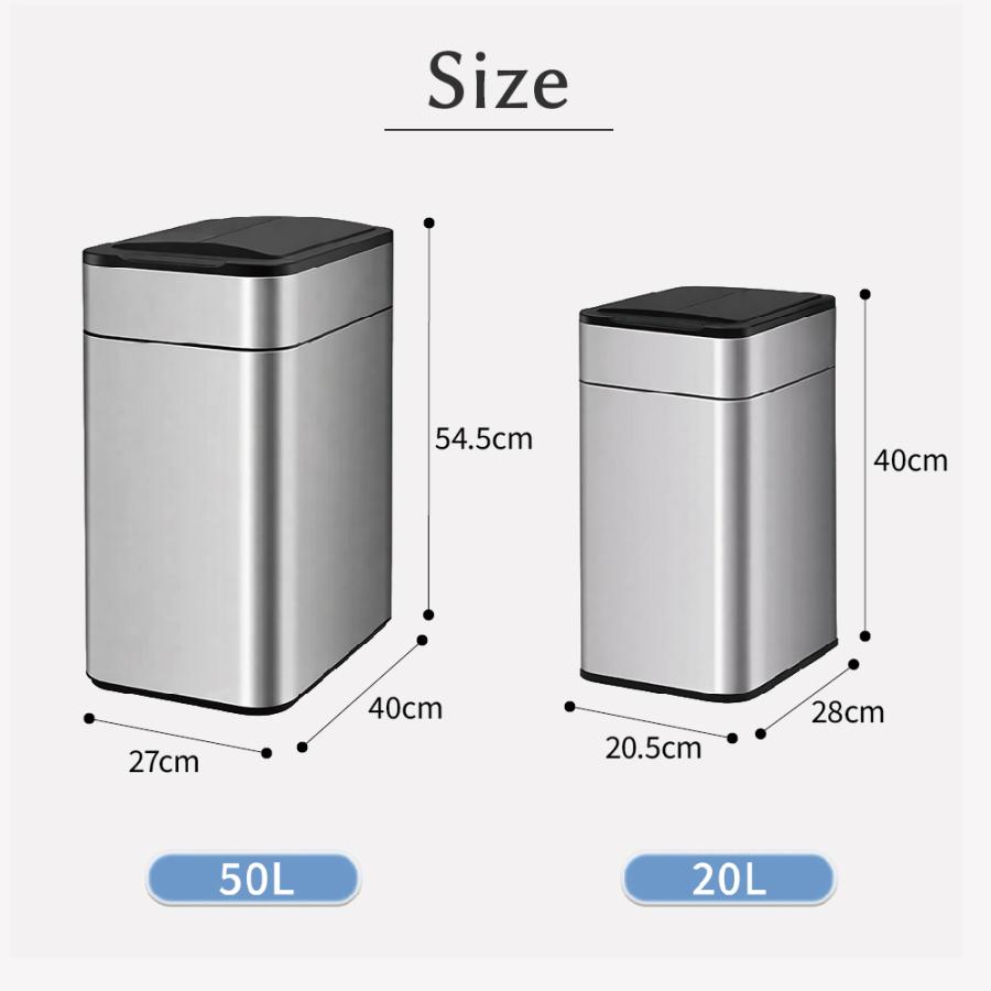 電動ゴミ箱 自動開閉 45L 50L 対応 ゴミ箱 タッチレス ハンズフリー
