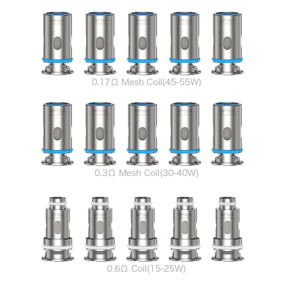 aspire bp 交換用コイル bp60 BP80 Nautilus Prime X TEKNO 5個 セット アスパイア コイル coil 0.17Ω 0.3Ω 0.6Ω 電子タバコ vape ベイプ コイル｜sanesuline｜05