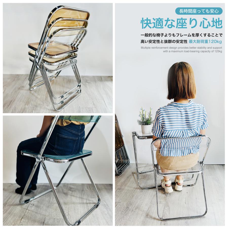 クリアチェア デスク セット 完成品 韓国 人気 パイプ椅子 会議椅子