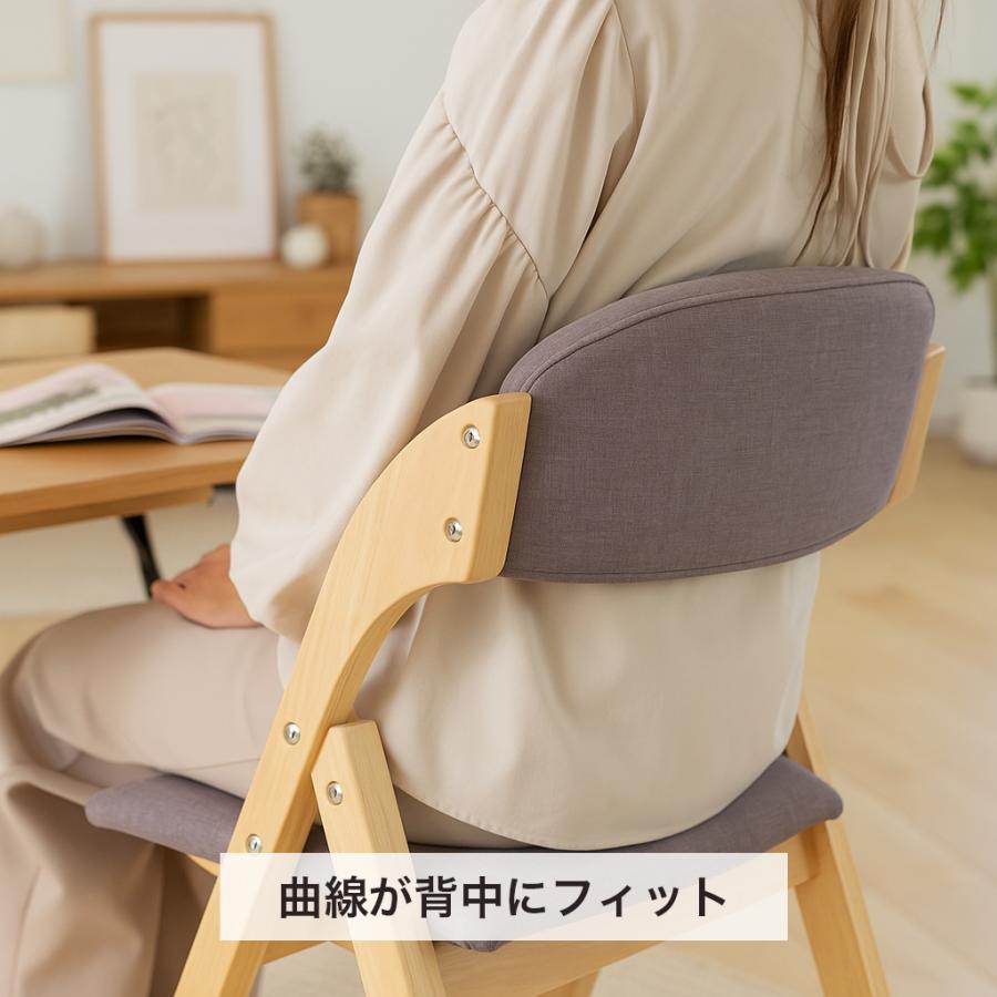 ダイニングチェア 折りたたみ椅子 2脚 完成品 1年保証 木製 軽量