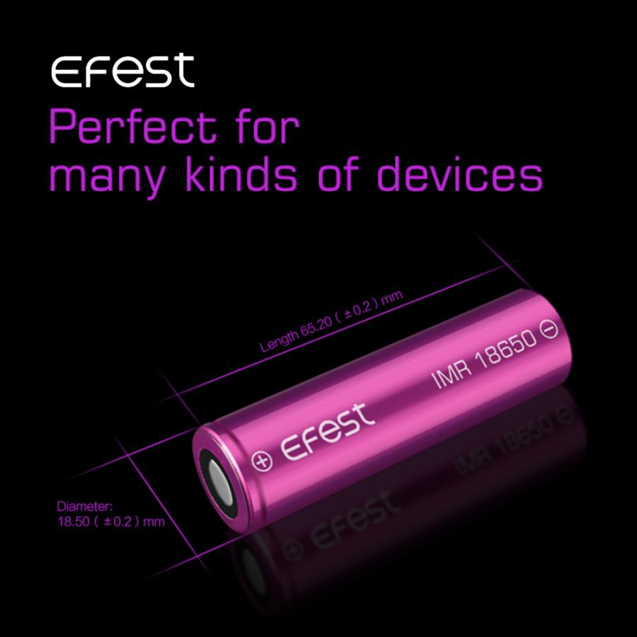 電子タバコ VAPE ベイプ 電池 Efest IMR 18650 3000mAh 35A イー