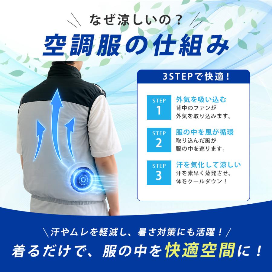 空調服 ファン 12V 交換用 2個セット ケーブル付き 作業服ファン 空調