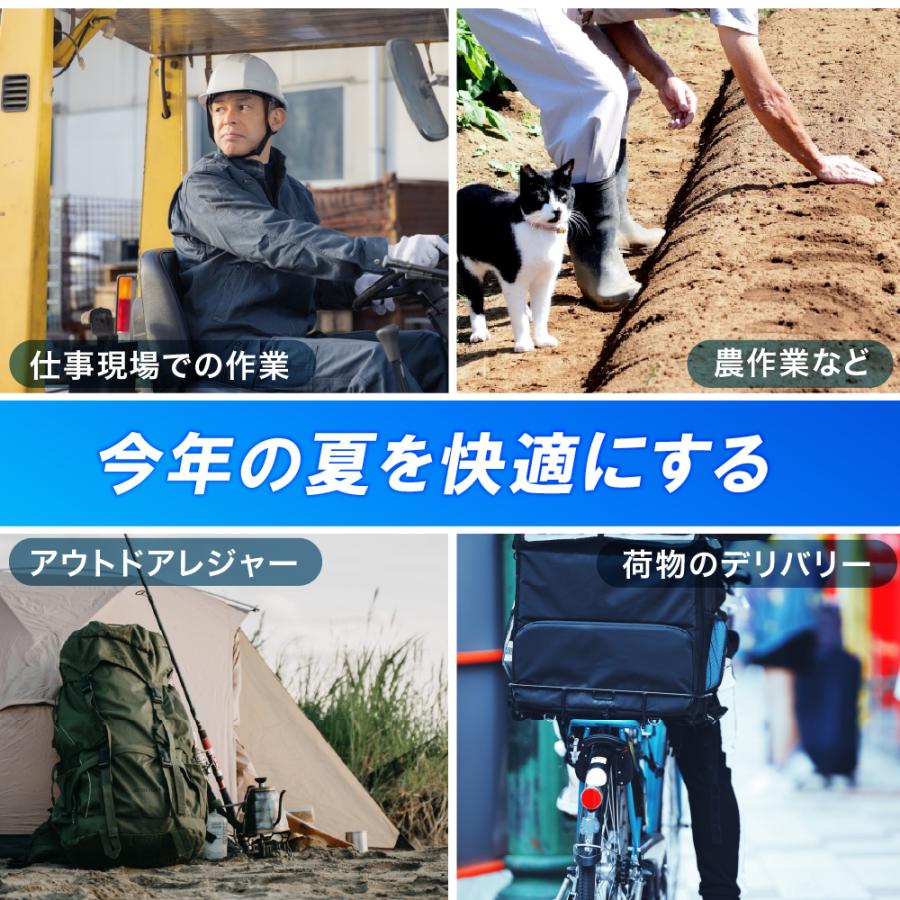 空調ファン 強風 19V バッテリー 20000mAh大容量 4段階調節可能