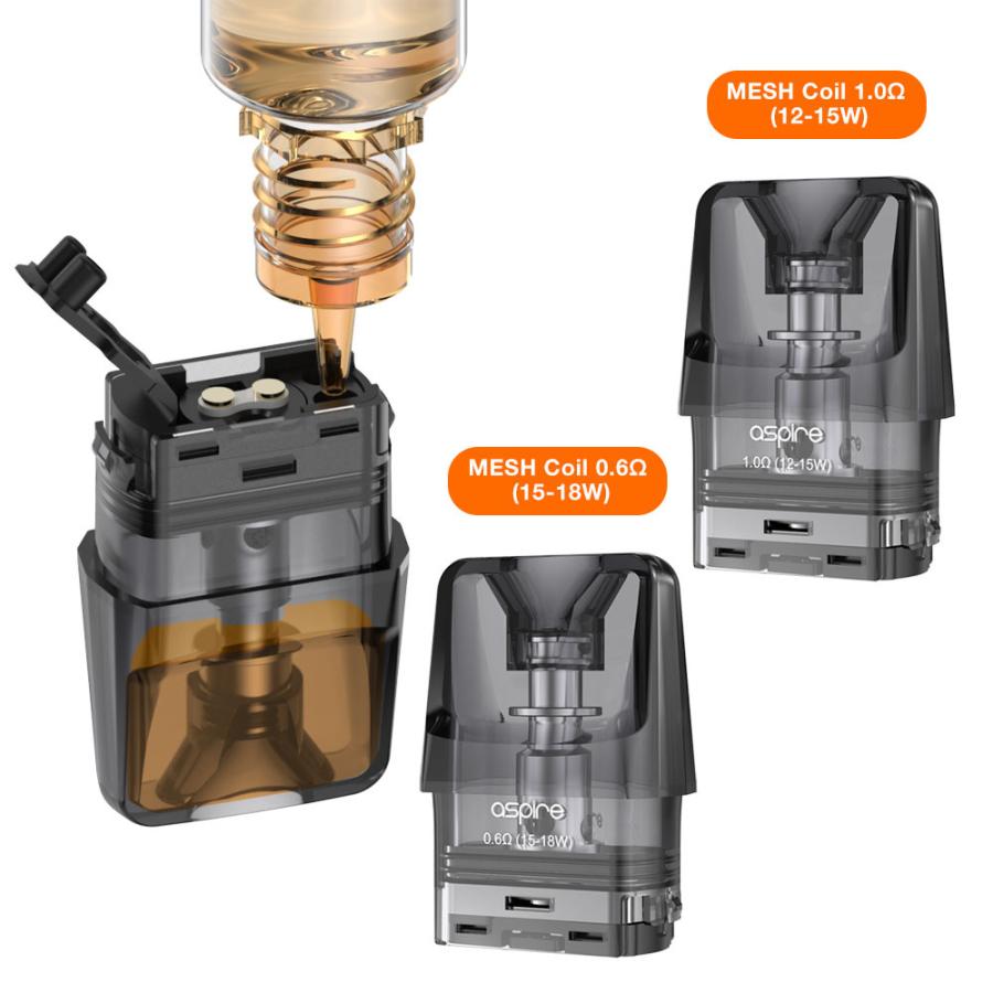 aspire favostix POD カートリッジ 3ml 1.0Ω 0.6Ω 3個入り 3箱セット 電子タバコ VAPE ベイプ アスパイア ファボスティックス 交換 対応 | aspire | 04