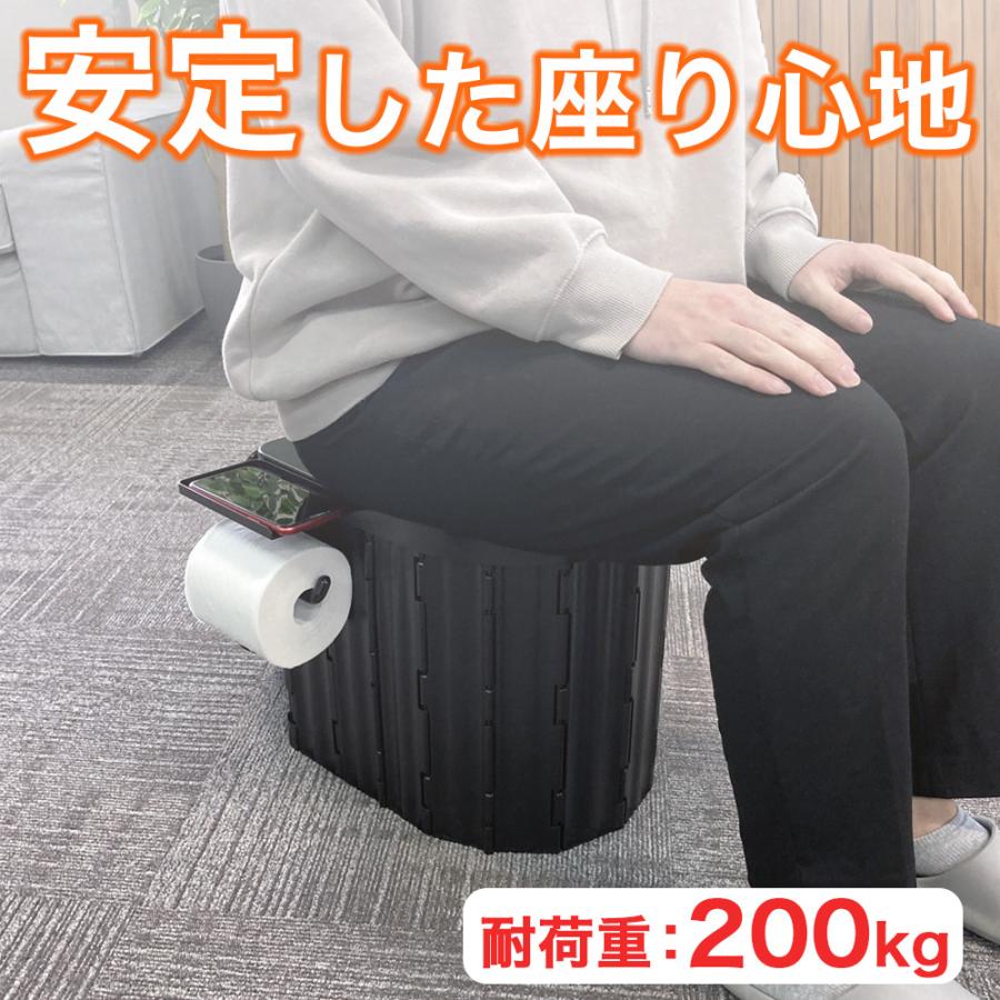 非常用トイレ 簡易トイレ 防災グッズ 200回 防災トイレ キャンプ 車中泊 簡易トイレ 折りたたみ式 凝固剤付き 車中泊グッズ 車載用 防災