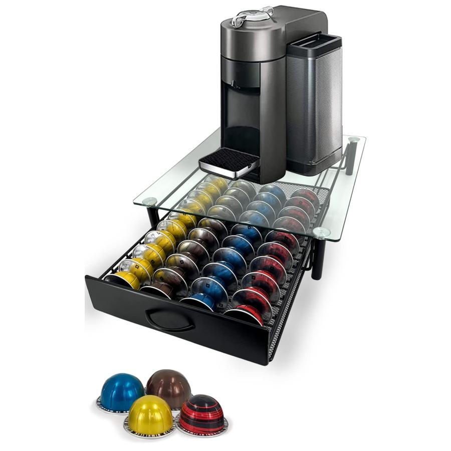 バーチュオ カプセルホルダー 40個収納 Nespresso VertuoLine Vertuo カプセル収納 引き出し ヴァーチュオ カプセルドロワー ネスプレッソ バーチュオリン｜sanesuline｜02