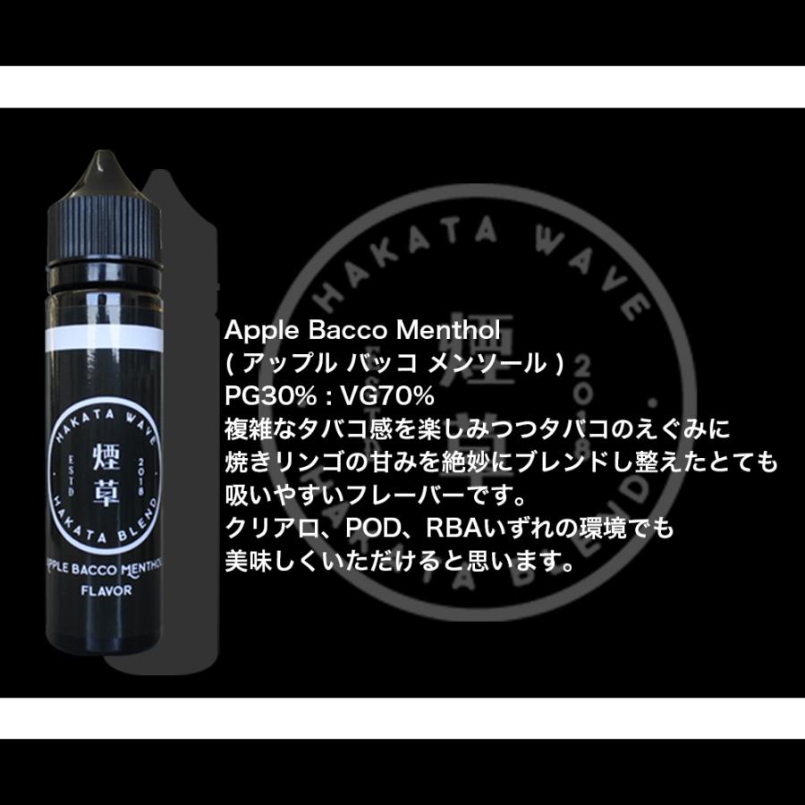 HAKATA WAVE 60ml ハカタウェーブ  VAPE ベイプ 電子タバコ リキッド 大容量 国産 メンソール 葉巻系 禁煙 タバコ味｜sanesuline｜09