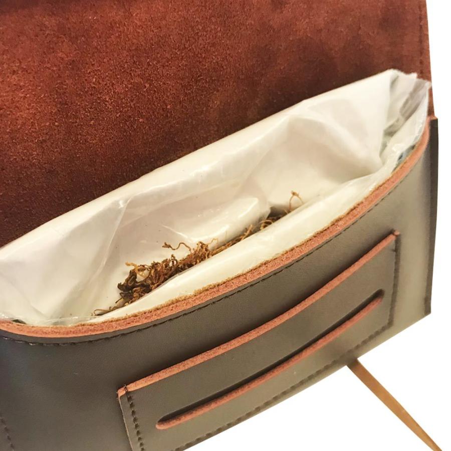 【極美品】NAVE ハンドメイド 箱取説 ブラウン 手巻き シャグ ポーチ ケース バッグ 手巻き パイプ 煙管 ヴェポライザー 用