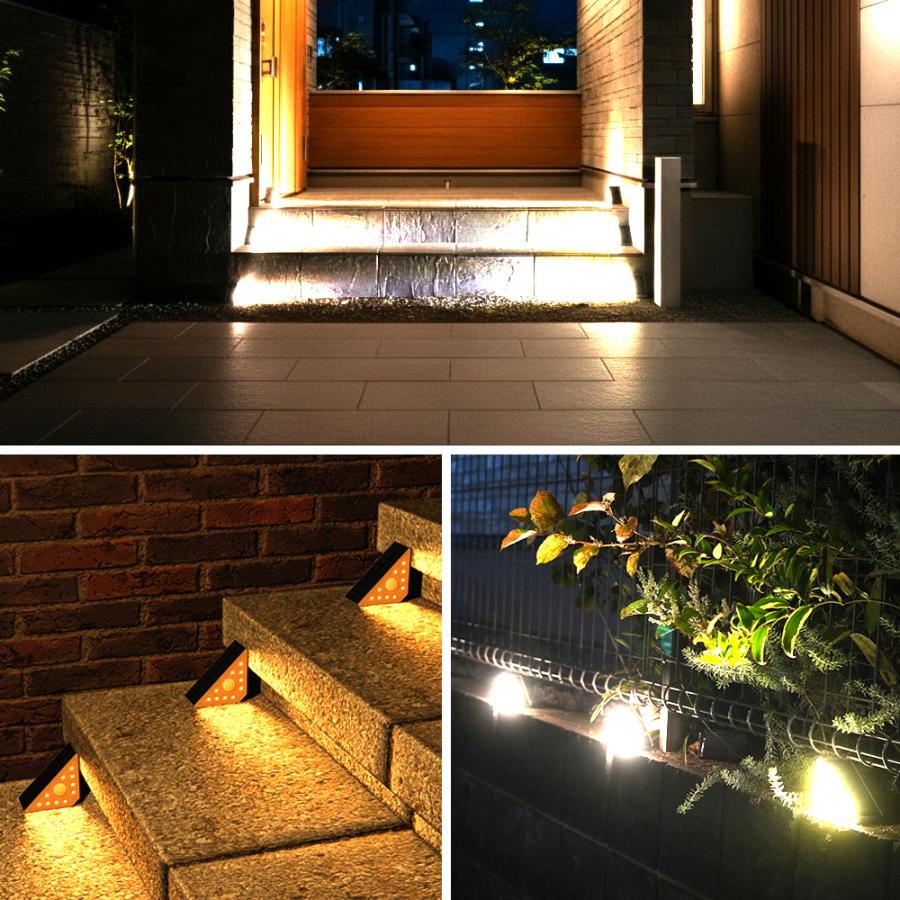 ソーラーライト 屋外 防水 人感 センサーライト 2個入2980円〜 LED 