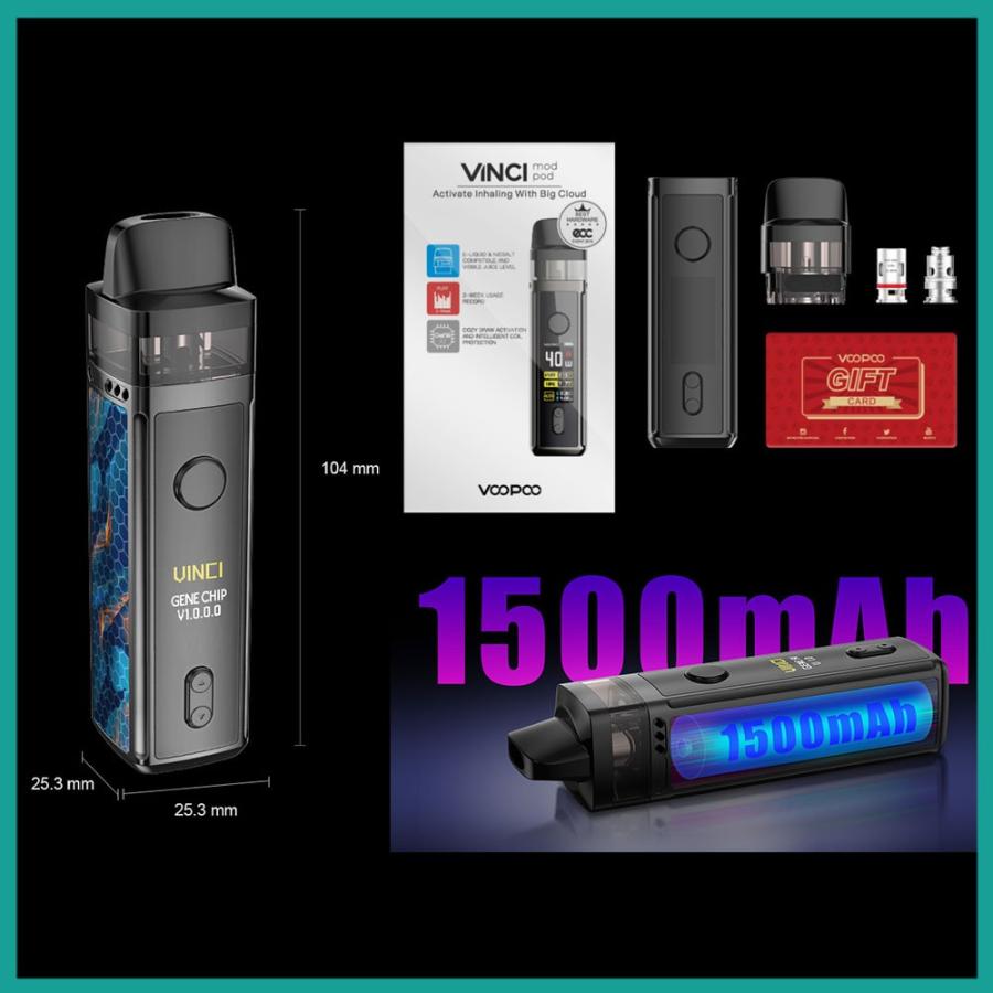 Voopoo Vinci Mod Pod ブープー ヴィンチ ビンチ 電子タバコ Vape ベイプ スターターキット バッテリー内蔵 カラー液晶 Voopoovincipod サンエスライン Yahoo 店 通販 Yahoo ショッピング