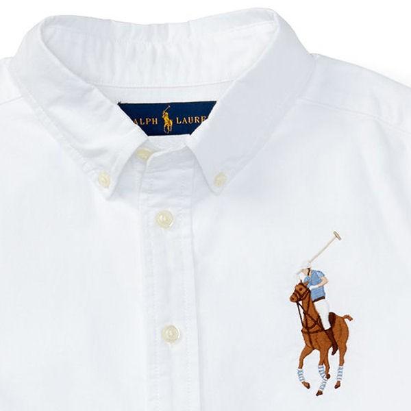 POLO RALPH LAUREN(ポロ ラルフローレン) 長袖ビッグポニーボタンダウンシャツ(White) 3T BigPony｜sanfan｜02