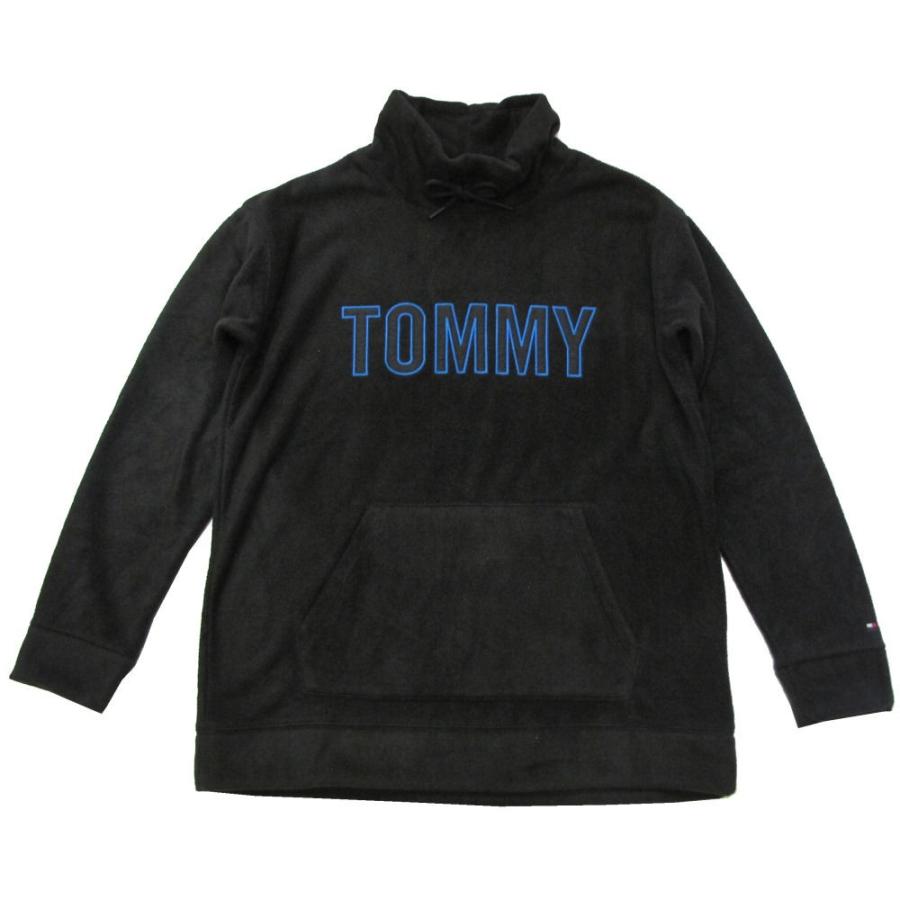 【メンズ】Tommy Hilfiger(トミーヒルフィガー) TOMMYロゴフリースプルオーバー(Black)｜sanfan