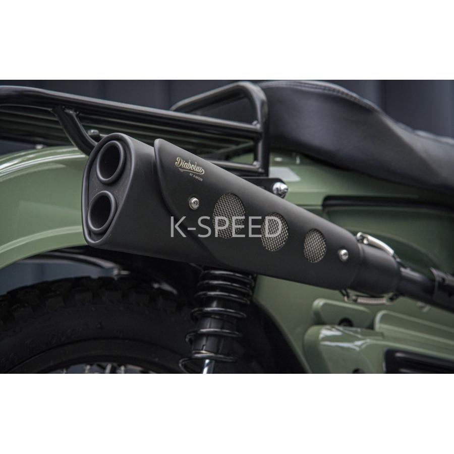 K-SPEED Diabolus CT86 レトロスクランブラーマフラー for CT125 ハンターカブ JA55 JA65 Exhaust Full System Retro Scrambler つや消し レトロマフラー｜sanfernando｜02