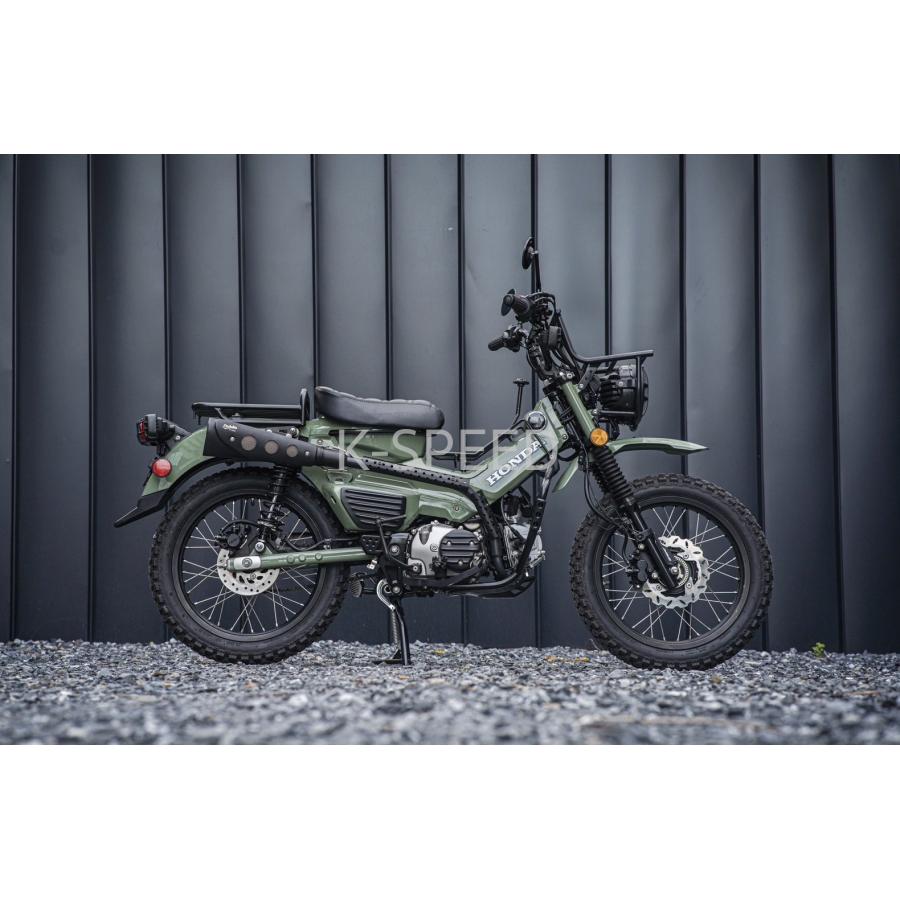 K-SPEED Diabolus CT86 レトロスクランブラーマフラー for CT125 ハンターカブ JA55 JA65 Exhaust Full System Retro Scrambler つや消し レトロマフラー｜sanfernando｜04