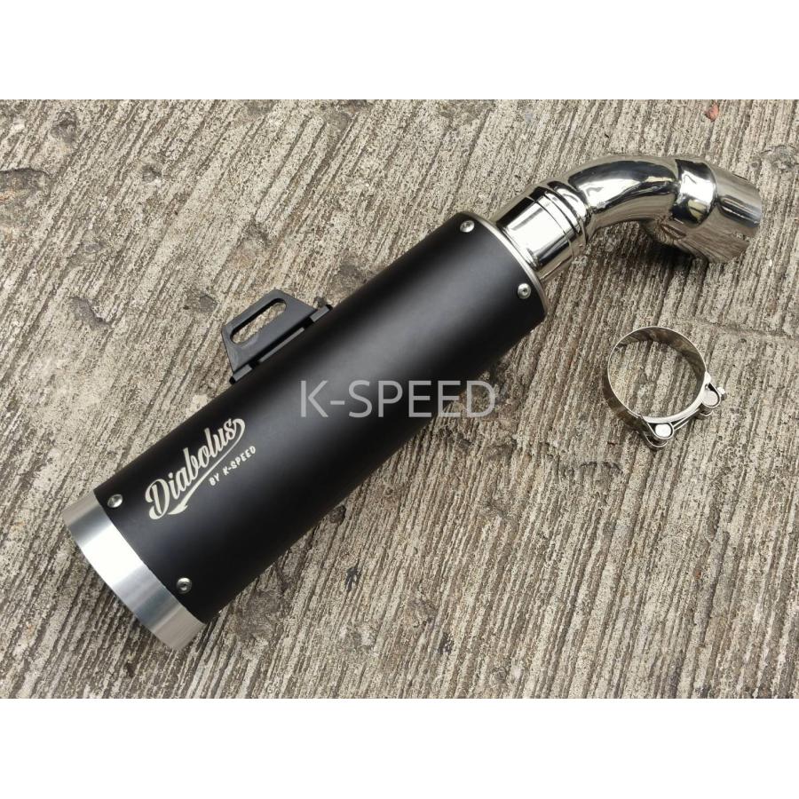 K-SPEED Diabolus RB0192 スリップオンマフラー black-silver Slip-on
