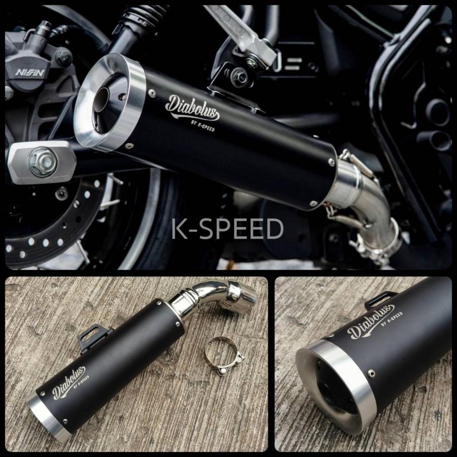 K-SPEED Diabolus RB0192 スリップオンマフラー black-silver Slip-on