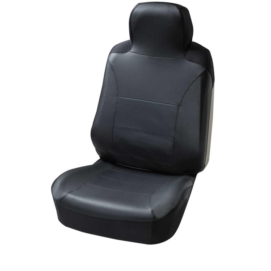 汎用 レザー　シートカバー ブラック BONFORM（ボンフォーム） シートカバー 伸縮 レザー 汎用 フリーサイズ