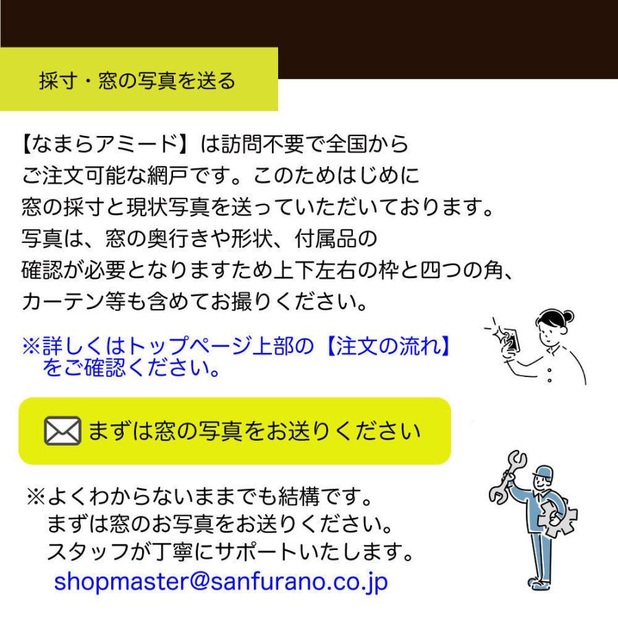 外開き窓の新網戸【なまらアミードHNN型18サイズ】プリーツ網戸や