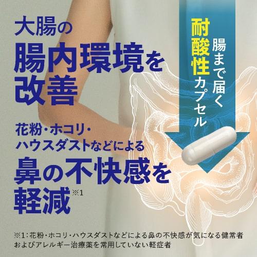 ビフィズス菌 BB536 100億個 生きて 腸まで届く 生菌 腸内環境 を改善 花粉 ホコリ ハウスダスト による鼻の不快感 軽減 ビフィプラス100 31粒 5袋 約5ケ月分 | エクセレントメディカル | 03
