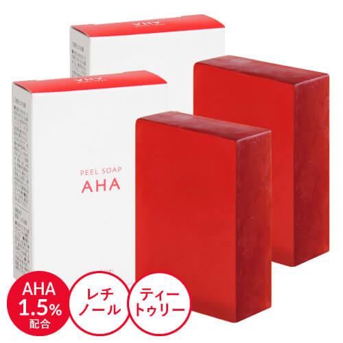 ピーリング石鹸 ニキビ予防 ピールソープ AHA 1.5% レチノール グリコール酸配合 赤 100g 2個セット ティートゥリー オイル 洗顔石けん ビタミンA誘導体 | プラスキレイ | 12