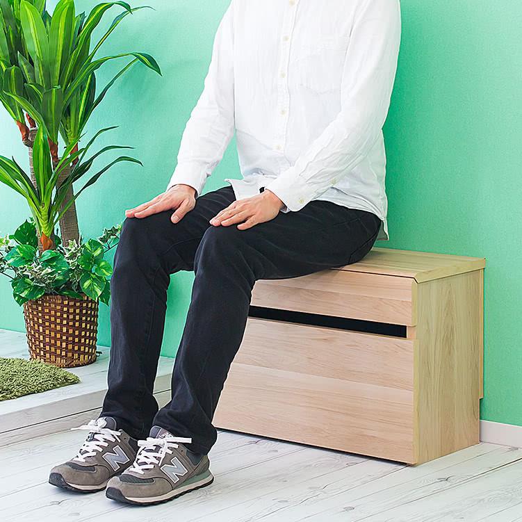玄関収納 ベンチ ワゴン 幅60cm 高さ40cm 奥行き30cm おもちゃ箱