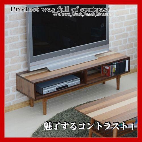 テレビ台 天然木 ローボード 足つき TV代 リビングボード テレビボード