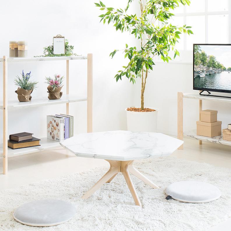 センターテーブル ローテーブル リビングテーブル 大理石柄
