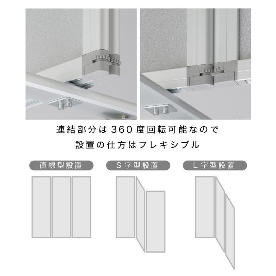 業務用 パーティション 半透明 パーテーション 3連パーテーション 幅270 高さ180 3連 幅270cm 高さ180cm 診察スペース 待合室 透過性｜sangostyle｜07