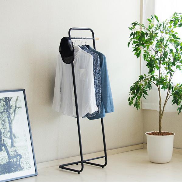 おしゃれなハンガーラック スリムなL字型タイプ ハンガーラック 幅55