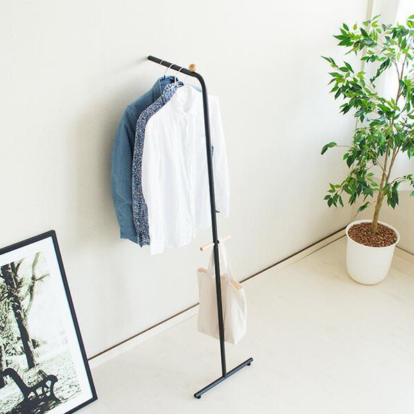 おしゃれなハンガーラック 壁に立て掛けるタイプ スリムハンガーラック